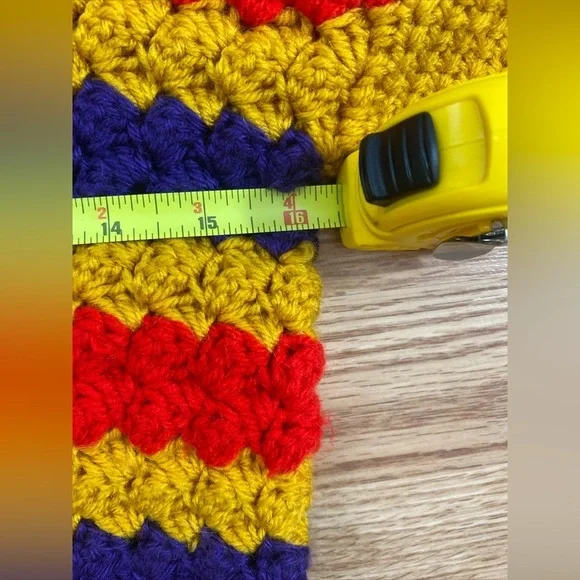 Handmade Crochet Blanket Sweater Cardigan with Wooden‎ Owl Buttons - Picture 8 of 10